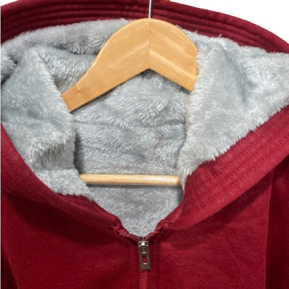UNBRANDED Men’s/Unisex Thick zipper Sweatshirt w/ Hood Fleece Shacket NEVER WORN - Picture 7 of 8